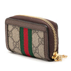 Gucci GG Supreme Sherry Line Ophidia Coin Purse Beige Brown Leather — view 2