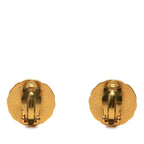 Chanel CC Logo Vintage Round Earrings 95 Gold Plated — view 2