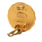 Chanel CC Logo Vintage Round Earrings 95 Gold Plated — view 3