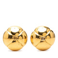Chanel CC Logo Earrings Gold Plated