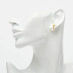 Louis Vuitton Book le Doreil Blue Ming Stud Earrings Swing Gold Plated — view 5