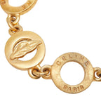 Celine Leaf Motif T Bar Bracelet Gold Plated — view 4