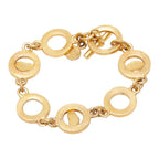 Celine Leaf Motif T Bar Bracelet Gold Plated — view 3
