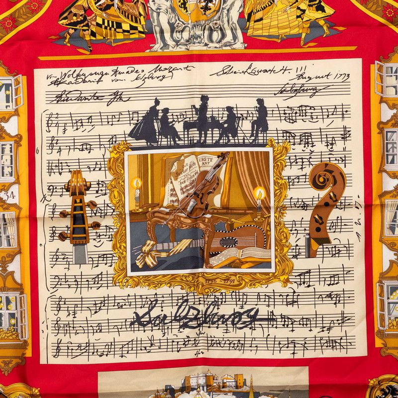 Hermes Carre 90 in Salzburg Scarf Large Red Silk — view 3
