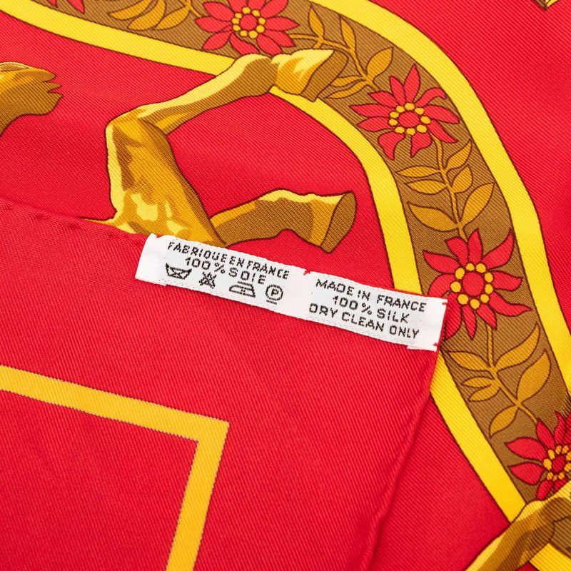 Hermes Carre 90 in Salzburg Scarf Large Red Silk — view 7