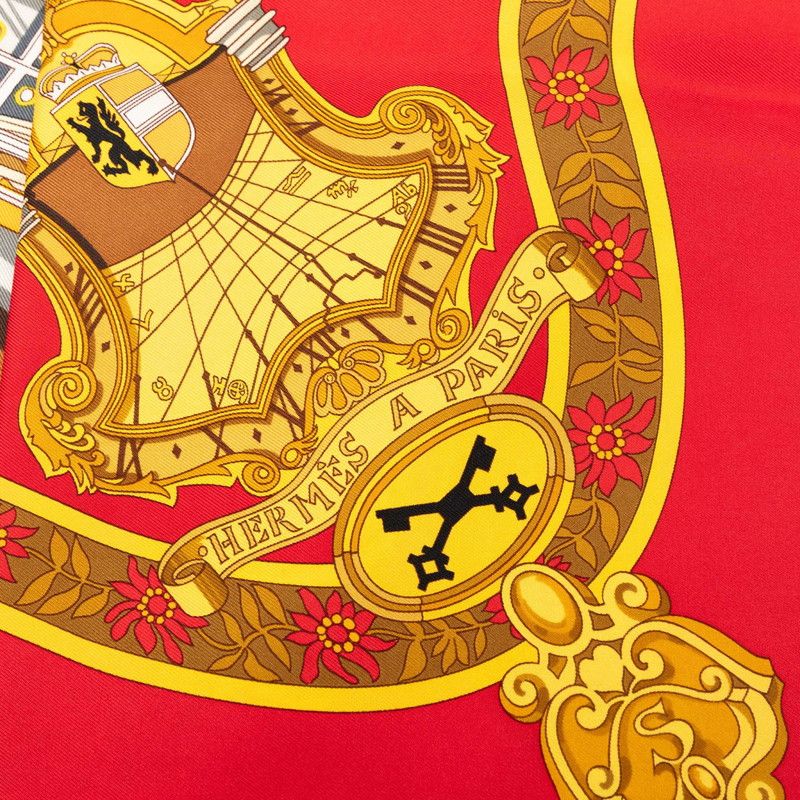 Hermes Carre 90 in Salzburg Scarf Large Red Silk — view 5