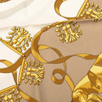 Hermes Carre 90 les Cavaliers D'or Yellow Gold Knight Scarf Large Beige Multi — view 4