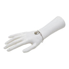 Chanel CC Logo Bracelet Silver Rhinestone Metal — view 7