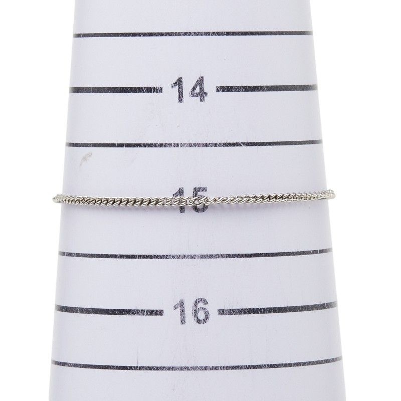 Chanel CC Logo Bracelet Silver Rhinestone Metal — view 6
