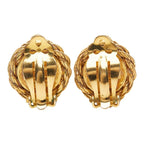 Chanel Earrings Gold Black Plated Faux Pearl Color Stone — view 3