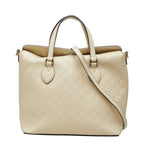 Gucci Guccissima 2-Way Shoulder Bag White Leather