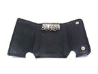 Prada Key Case Triangle Logo Black Tessuto Nylon Leather 6 Row Mark Silver — view 3