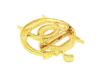 Dior Brooch Gold Metal Logo — view 2