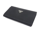Prada Wallet Triangle Logo Black Tessuto Nylon Bifold Mark — view 2