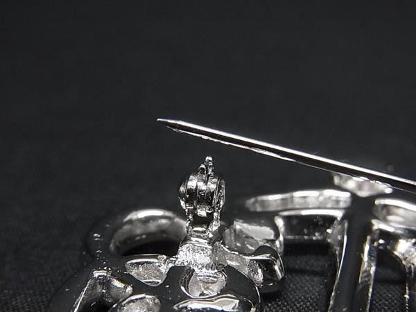 Dior Brooch Silver Metal Rhinestone — view 3