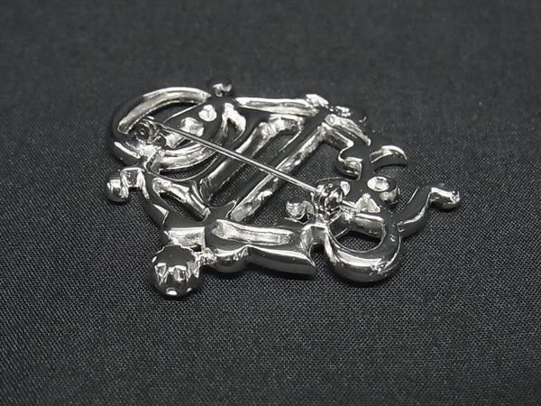 Dior Brooch Silver Metal Rhinestone — view 2