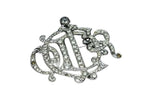 Dior Brooch Silver Metal Rhinestone
