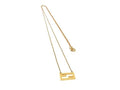 Fendi Necklace Baguette Gold Metal FF Logo