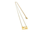 Fendi Necklace Baguette Gold Metal FF Logo