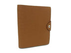 Hermes Notebook Cover Ulysse PM Brown Togo Stationery Silver Shoulder