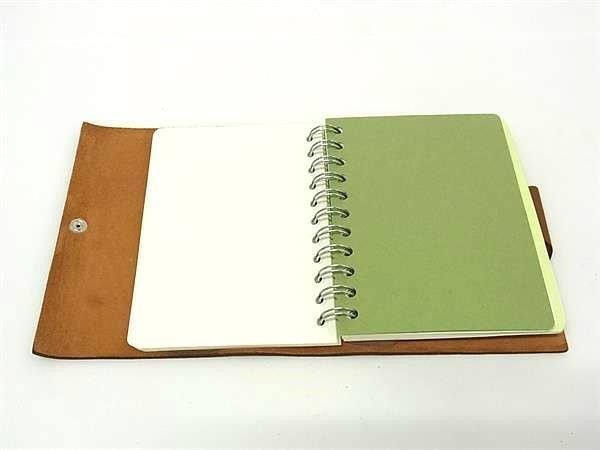Hermes Notebook Cover Ulysse PM Brown Togo Stationery Silver Shoulder — view 5