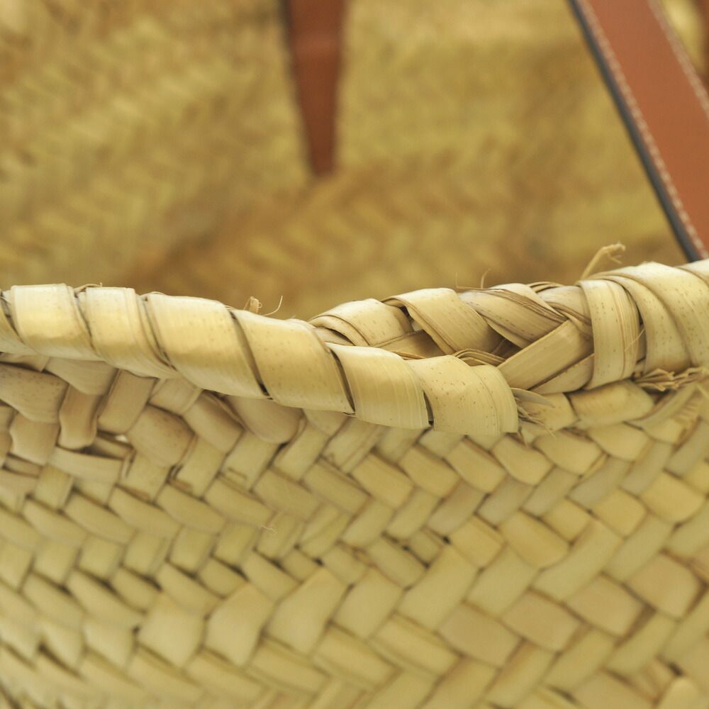 Celine Trio Basket Beige Brown Raffia Leather Tote — view 6