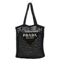 Prada Crochet Tote Black KH