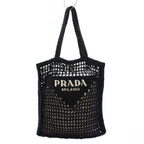 Prada Crochet Tote Black KH