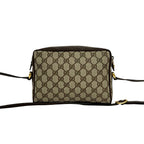 Gucci Vintage Sherry Line GG Logo Leather Shoulder Bag Pochette Brown — view 3