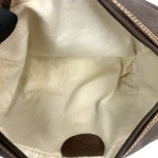 Gucci Vintage Sherry Line GG Logo Leather Shoulder Bag Pochette Brown — view 9