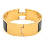 Hermes Bangle Clic Clac Gold Black Bracelet — view 3