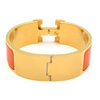 Hermes Bangle Clic Clac Gold Orange Bracelet — view 3