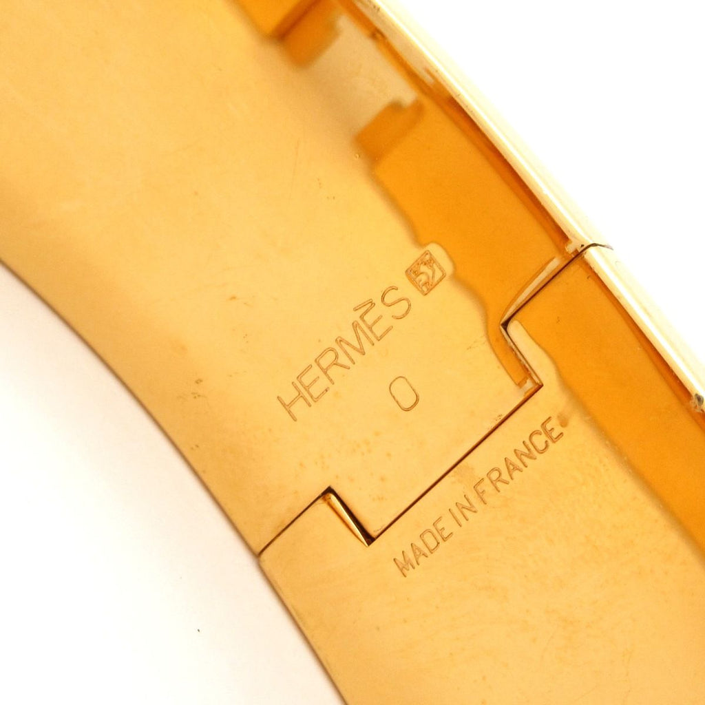 Hermes Bangle Clic Clac Gold Orange Bracelet — view 4