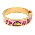 Hermes Bangle Click Pink Gold Multi Leopard Floral Pattern Bracelet — view 2