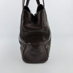 Chanel CC Logo Jumbo CC Tote Shoulder Bag Brown Leather Vintage — view 5
