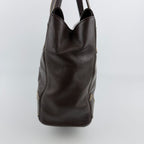 Chanel CC Logo Jumbo CC Tote Shoulder Bag Brown Leather Vintage — view 6