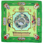 Hermes Carre 90 Orbis Australis Dulces Exuviae Australia Pattern Map Scarf Silk