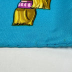 Hermes Carre 90 Hommage a Charles Garnier Lou Tribute Scarf Silk Blue Multi — view 4