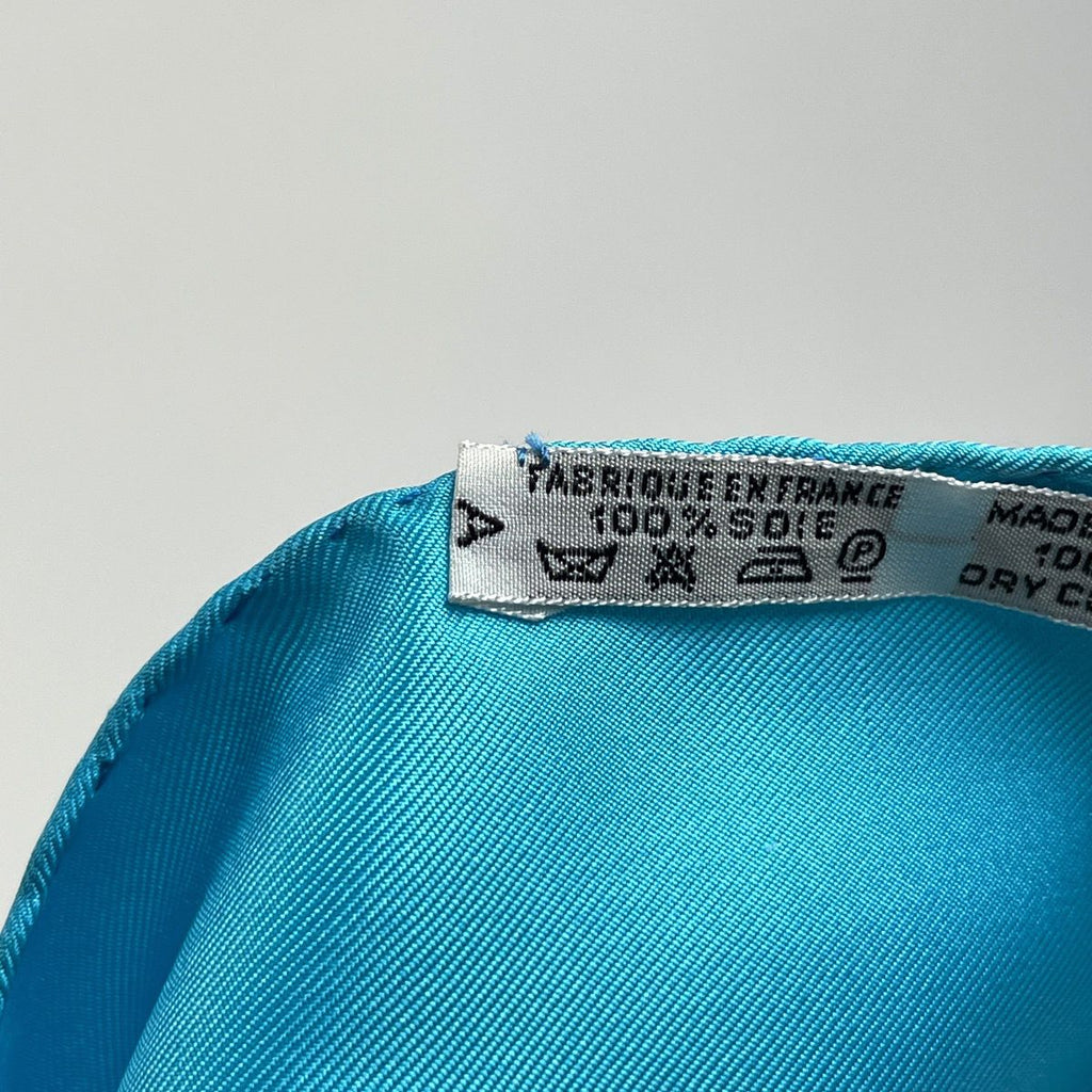 Hermes Carre 90 Hommage a Charles Garnier Lou Tribute Scarf Silk Blue Multi — view 3