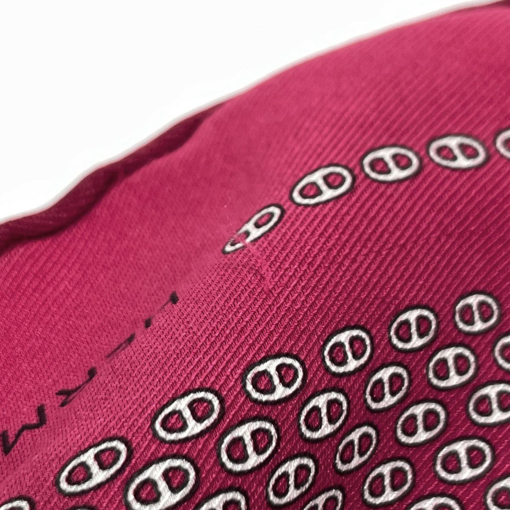Hermes Chaine D'ancre Pattern Scarf Gavroche Silk Pink — view 5