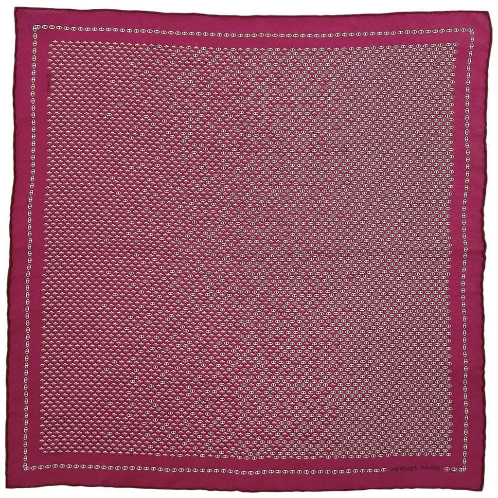 Hermes Chaine D'ancre Pattern Scarf Gavroche Silk Pink