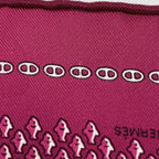 Hermes Chaine D'ancre Pattern Scarf Gavroche Silk Pink — view 4