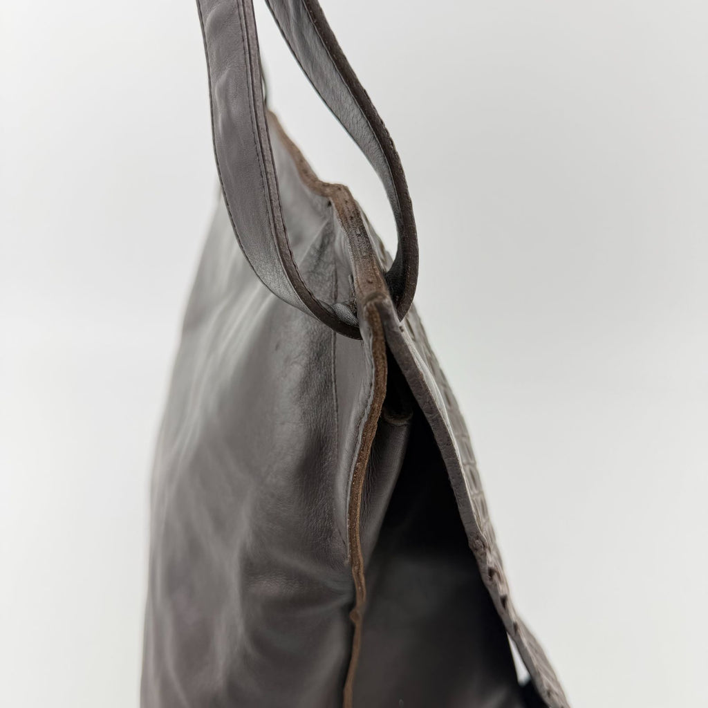 Bottega Veneta Intrecciato Shoulder Bag Crossbody Brown Leather Vintage — view 8