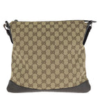 Gucci Beige Brown GG Canvas Leather Shoulder — view 2
