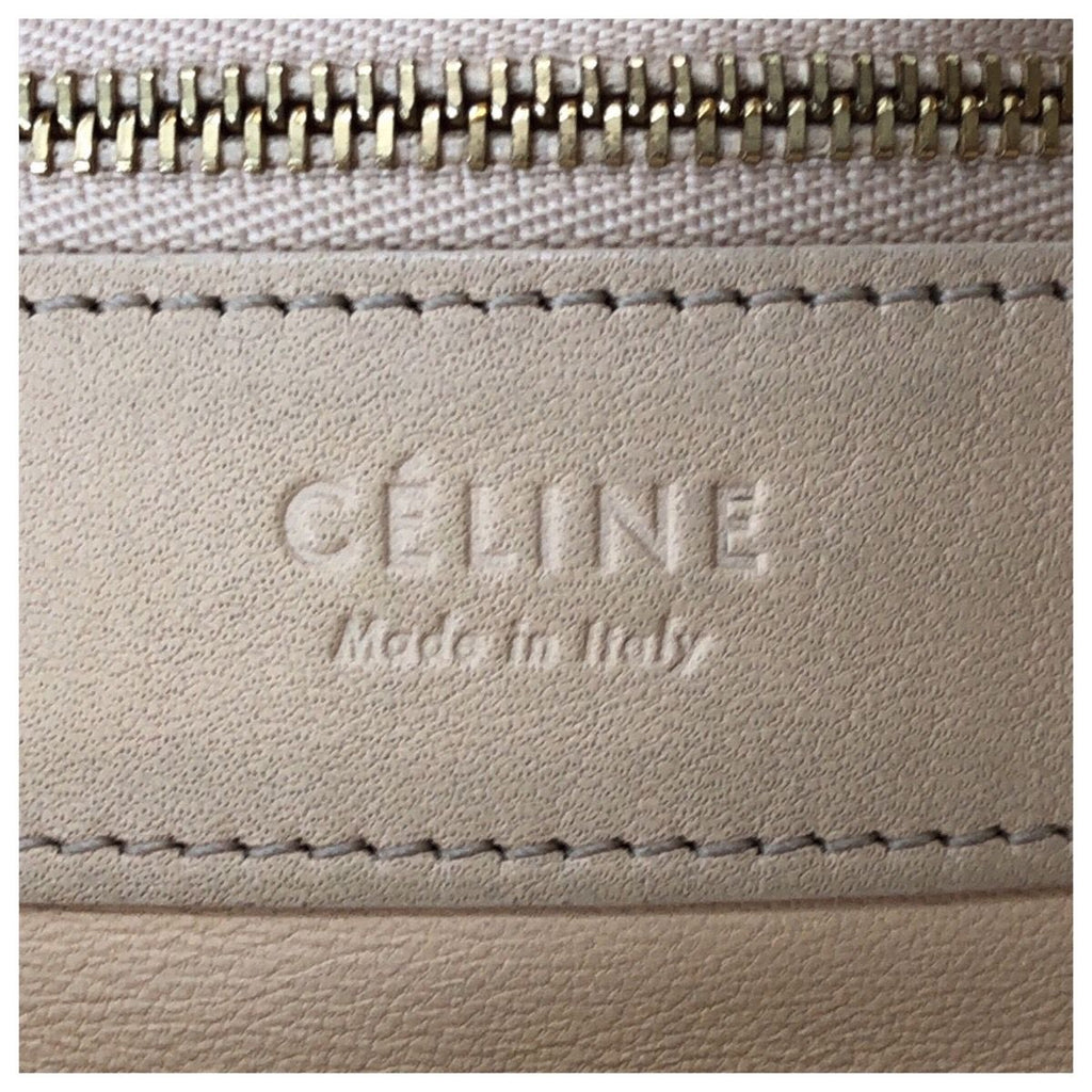 Celine Horizontal Cabas Bicolor Beige Black Gold Leather Tote Shoulder — view 4