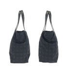 Chanel Vintage New Travel Line MM CC Logo Black Gold Nylon Leather Tote — view 8