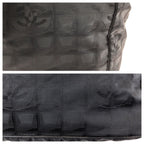 Chanel Vintage New Travel Line MM CC Logo Black Gold Nylon Leather Tote — view 5
