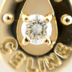 Celine Pave Diamond Necklace YG Yellow Gold Pendant — view 2