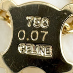 Celine Pave Diamond Necklace YG Yellow Gold Pendant — view 6