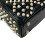 Dior Lady Mini Bag Black Ivory Leather — view 8